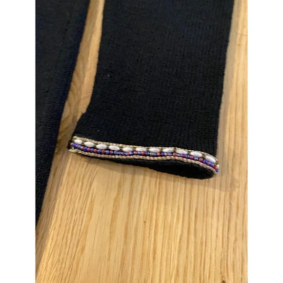 VTG Don Sayres For Wellmore Sz 8 Jeweled Knit Sheath Dress Black shoulder pads